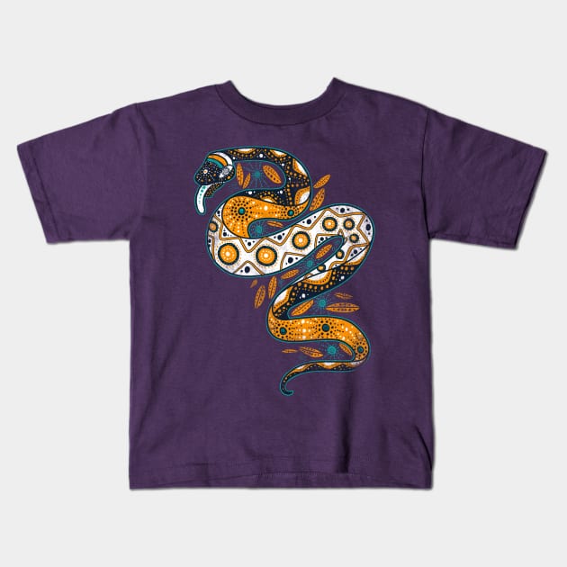 Rainbow Serpent Kids T-Shirt by qetza